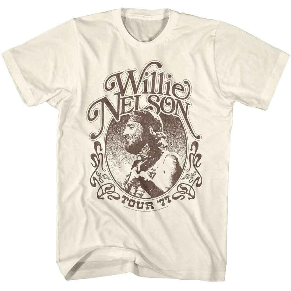 Willie Nelson Tour 1977 Natural T-Shirt